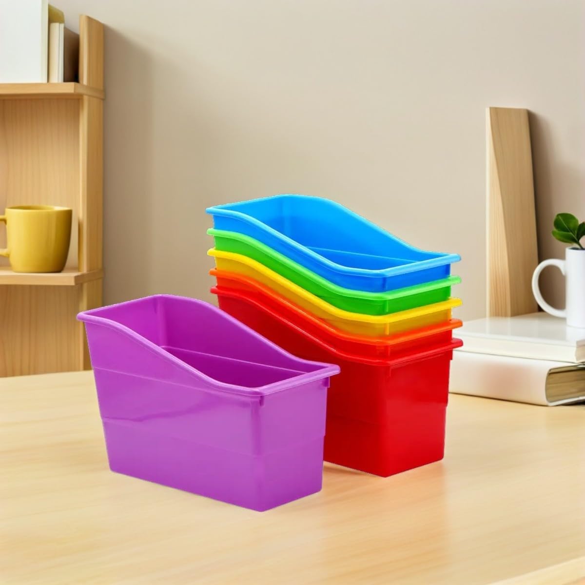 VILLCASE 6 Pezzi Contenitore Portaoggetti Impilabile in Plastica