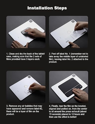 Miniatura 8 de Nillkin Soporte adhesivo invisible delgado para tableta, soporte universal para iPad para escritorio, más ajustable, compatible con iPadGalaxy Tab y