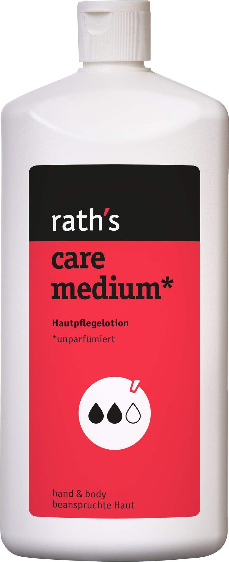 rath's care medium Pflegelotion, 1 Liter, unparfümiert