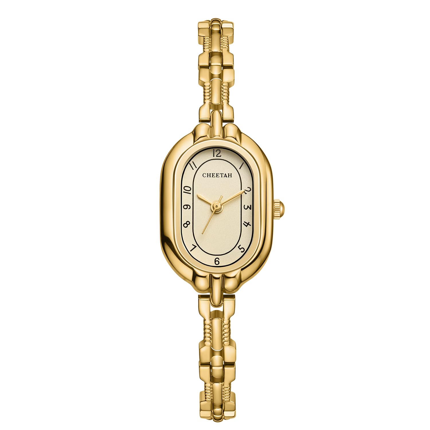 CHEETAH Women's Gold Bangle Watch Small Vintage Bracelet, Easy Read Numeral Dial Waterproof