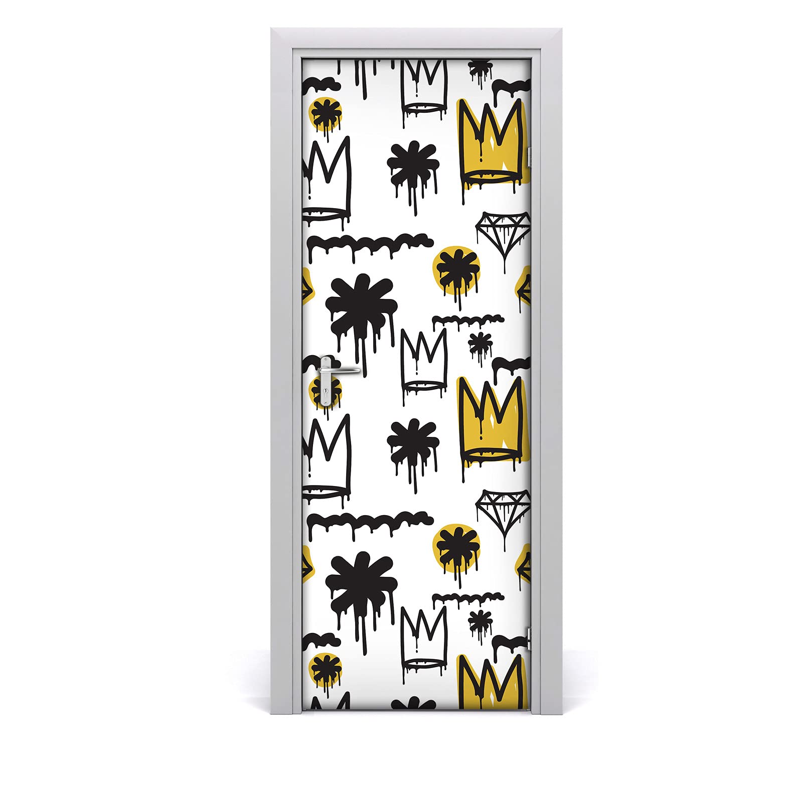 Décoration de porte 85x200cm pour relooker une chambre d'ado style street art urbain