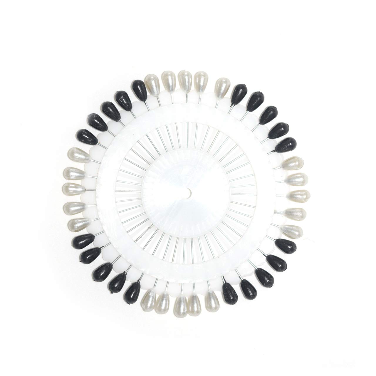 hunky dory Oval Shape Glossy Black & White Faux Pearl Brooch | Hijab pins for Women-picture-47