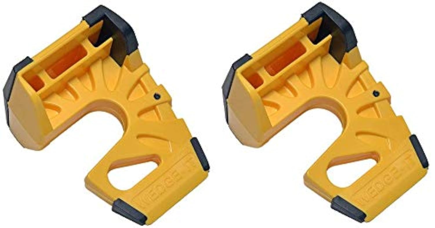 Wedge-It - Los topes para puerta perfectos, color amarillo, paquete de dos unidades