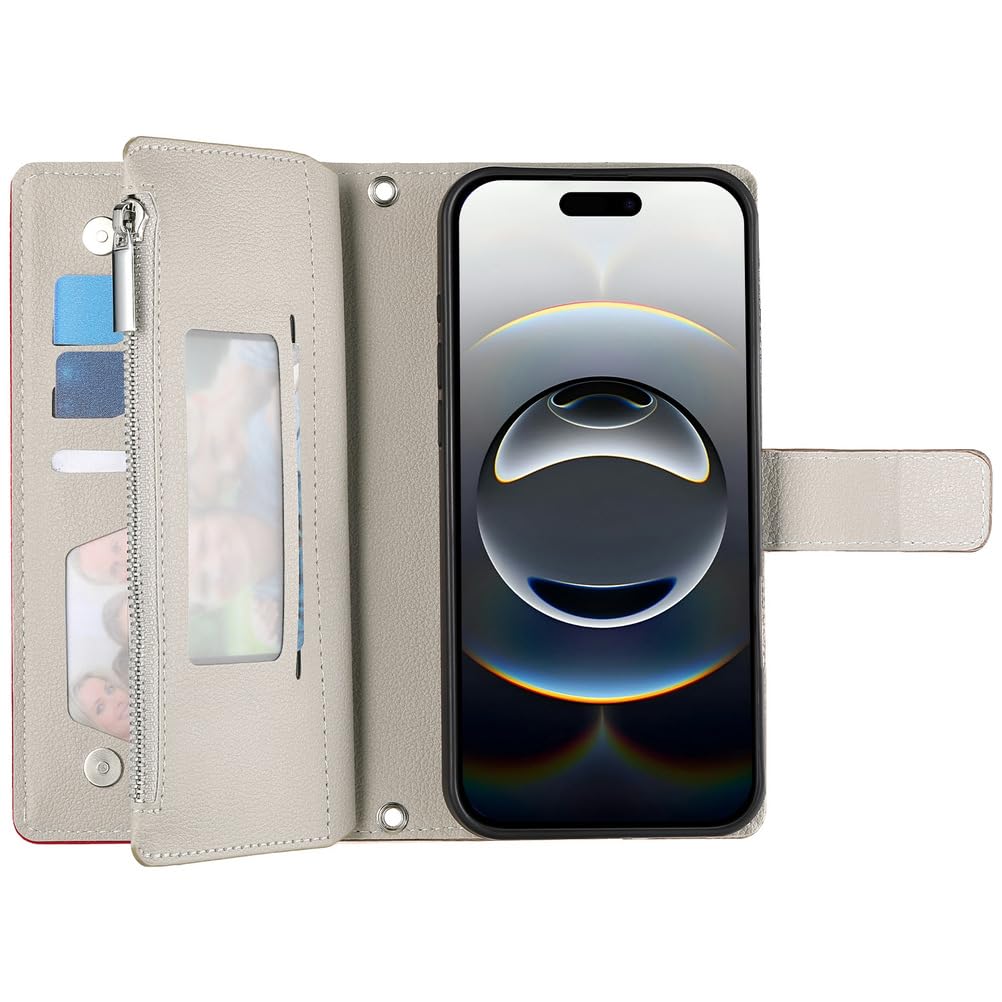 Etui na karty do Samsung Galaxy S25 Ultra/S25 Plus/S25, liczi, blizny na nadgarstek, składane, skórzane, z funkcją stojaka, etui ochronne, chrom, S25 Plus