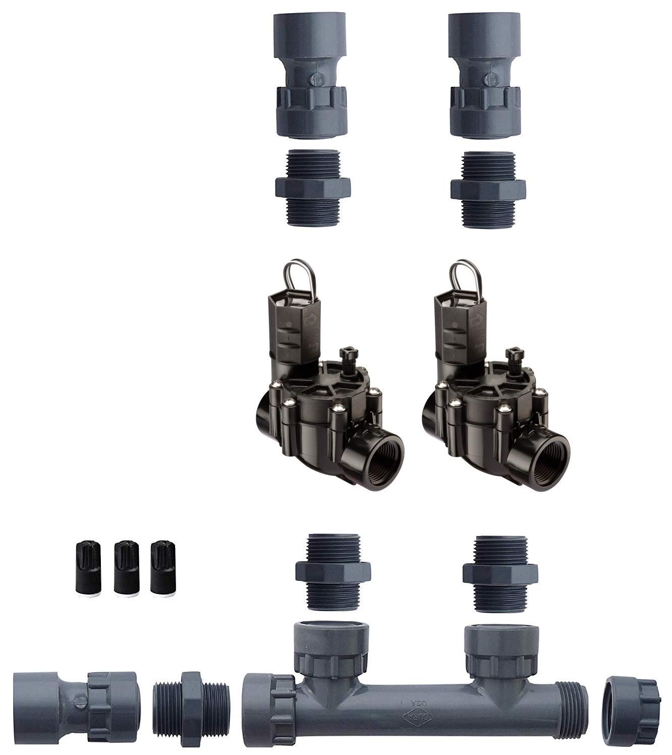 Rain Bird 100-DV Dura Manifold Valve Kit -No Flow Control -Slip 100DV (2 Zone)