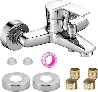 Comprar Bocguy Grifo mezclador para bañera, grifo de bañera, grifo de ducha, grifo monomando, salida de ducha para bañera y ducha, cartucho de cerámica cromado