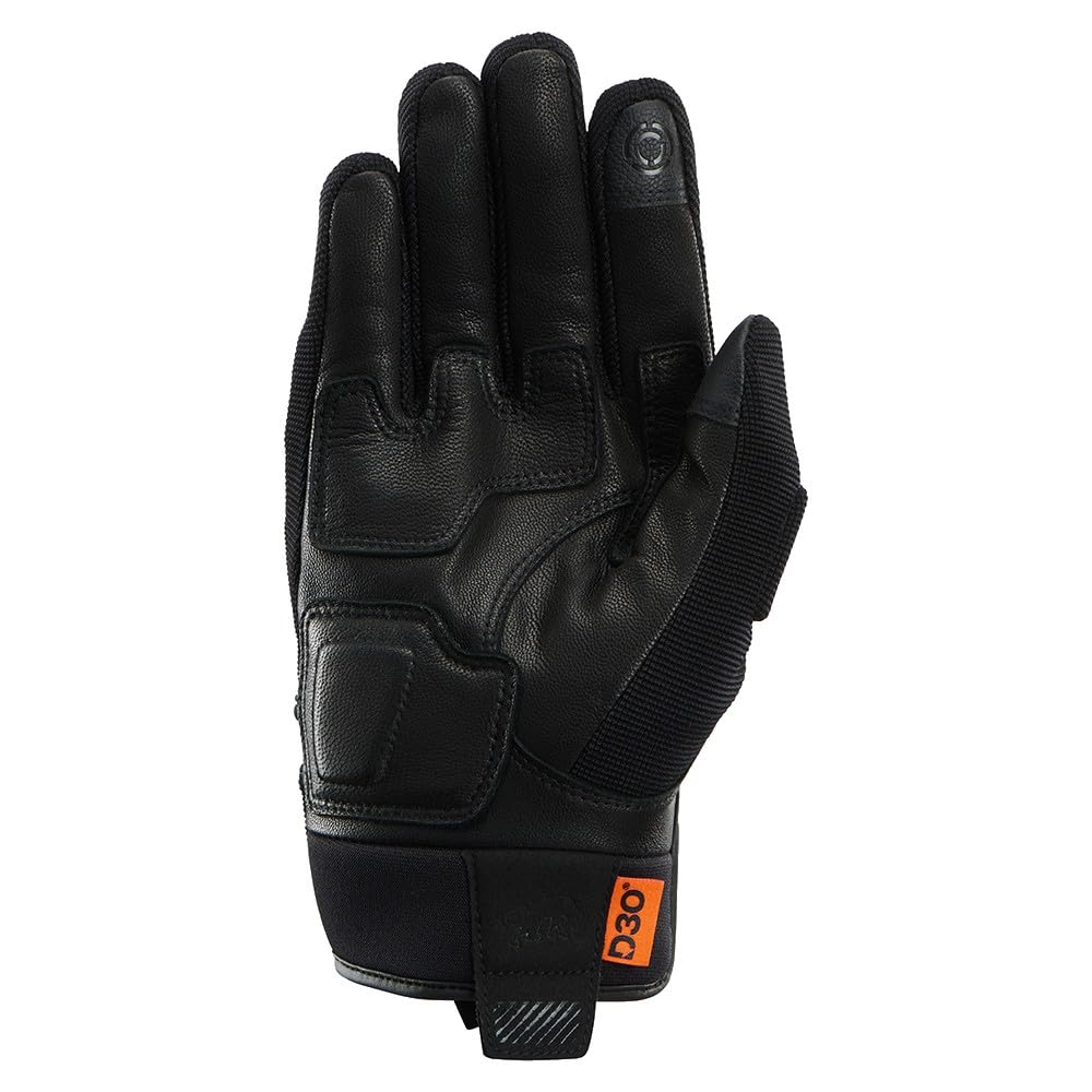 Furygan Jet D3O Evo - Gants Moto et Scooter Homme Été Homologués CE - Paume 100% Cuir - Textile Respirant - Tactile, Protection D3O