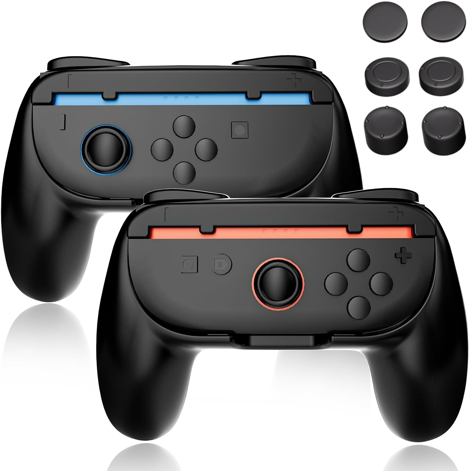 Joy-Con Grips for Nintendo Switch 2 (2025), 2 Pack Joycon Accessories for Multiplayer Game Friend Family Game Night Party, Larger SL SR Triggers Ergonomic Nintendo Switch 2 Joycon Grips & Thumb Grips