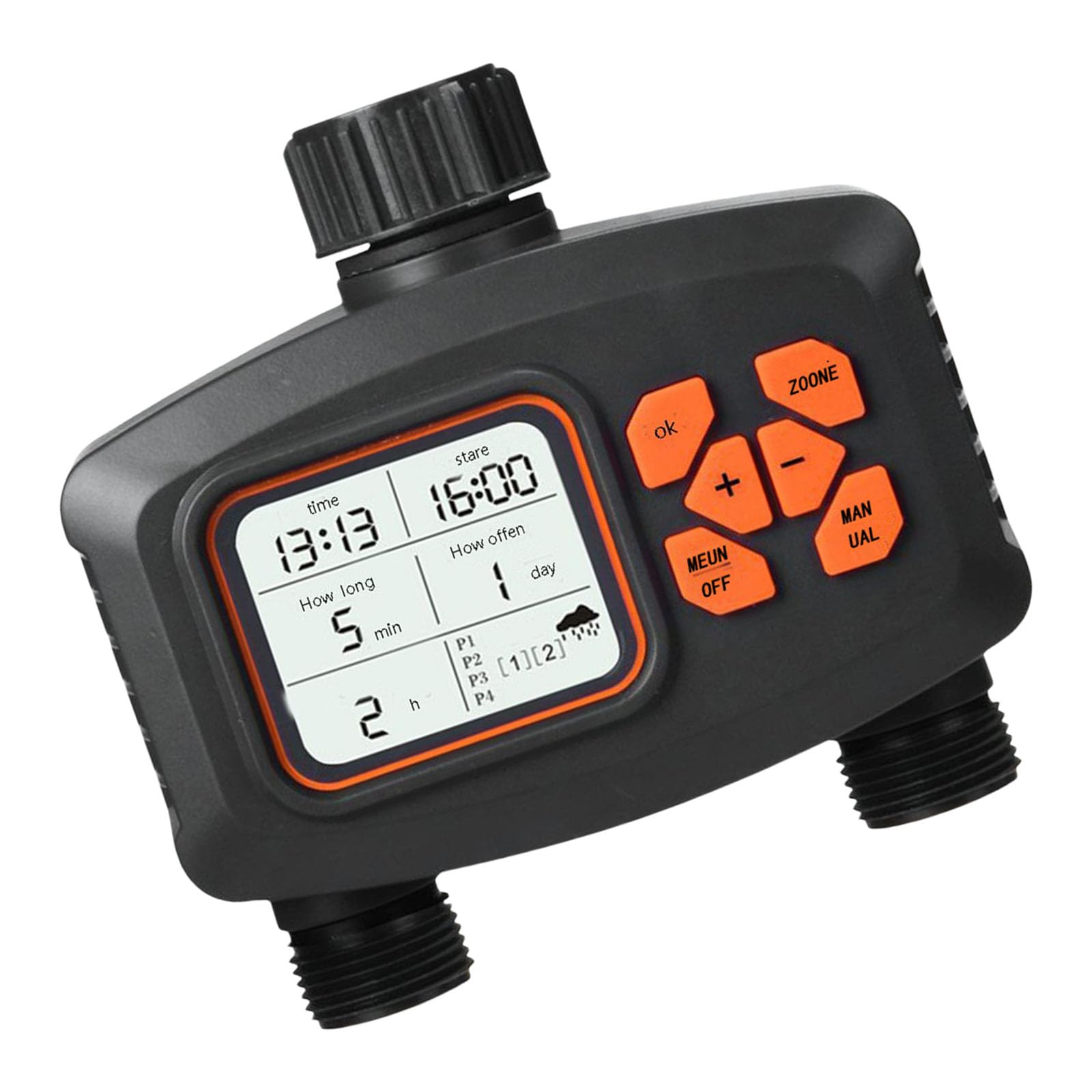 Buxuaaaa Water Timer Digital Programmable Garden Lawns Tap Computer Hose Faucet Sprinkler Timer Irrigation Systems Controller Sprinkler For Garden Hose