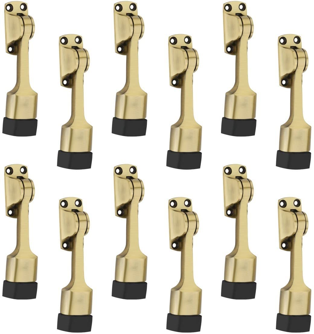 DECUDS Door Stoppers Rubber for Home with Screw Super Bullet, Silver Gold Finish, 5 Inch, Pack of 12 (B0BLHPGT1T) Amazon Price History, Amazon Price Tracker