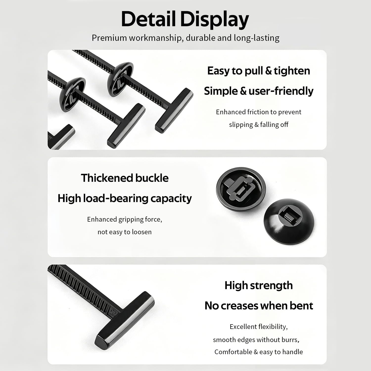 100 pieces/50 sets of cable ties and clips, fixed through-hole nails, suitable for motorcycle and car mudguards, etc