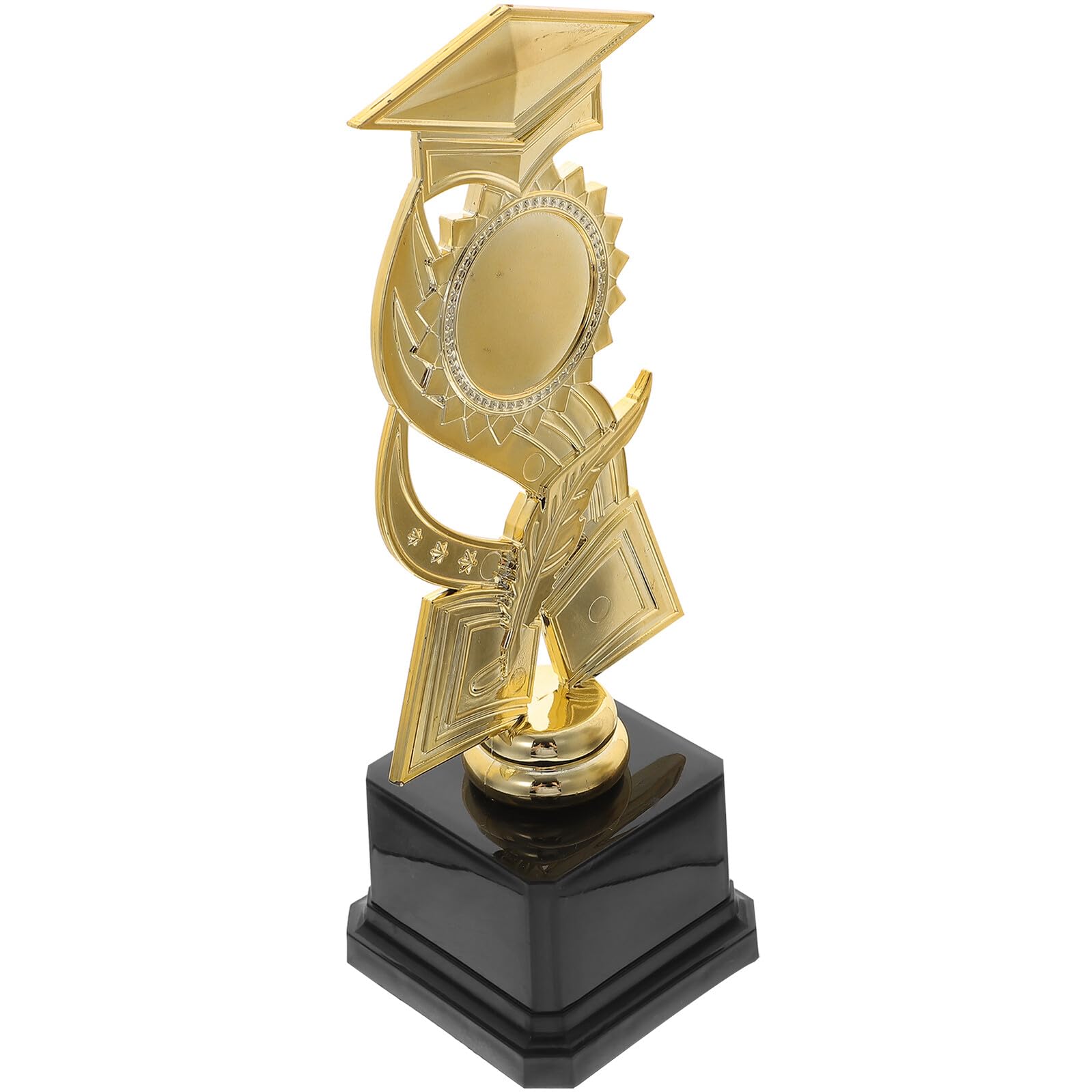 UKCOCO Trofeo de Graduación Infantil Pequeño de Plástico, Modelo de Birrete de 22,5 Cm, Premio para Adecuado para Fiestas Escolares y Decoración de Graduación