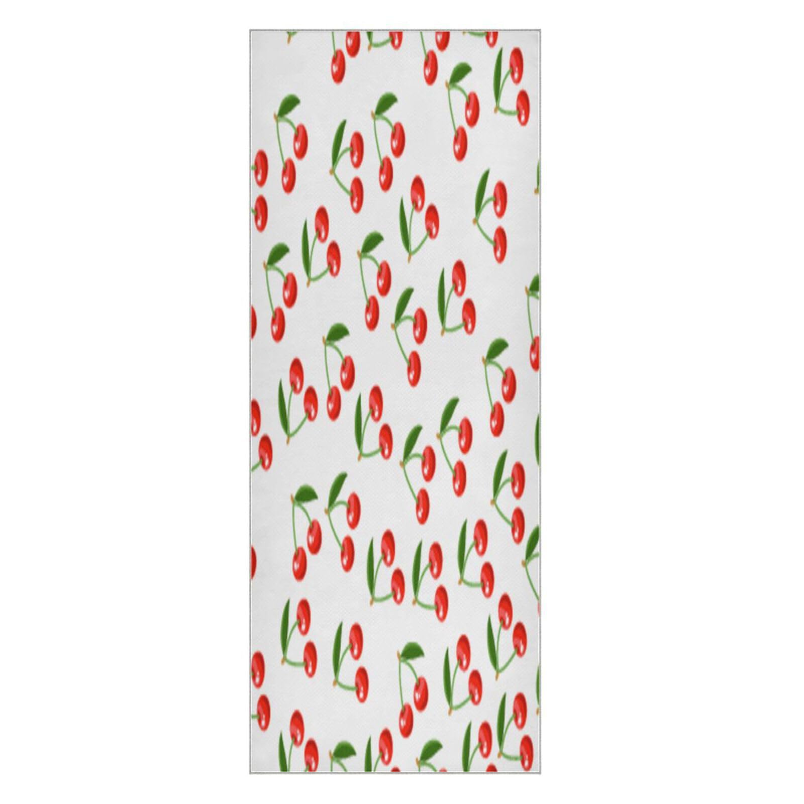 pnyoin Little Cherry Leaves Yoga Towel,Hot Yoga Mat Towel with Grip Dots Sweat Absorbent Non-Slip for Hot Yoga, 24