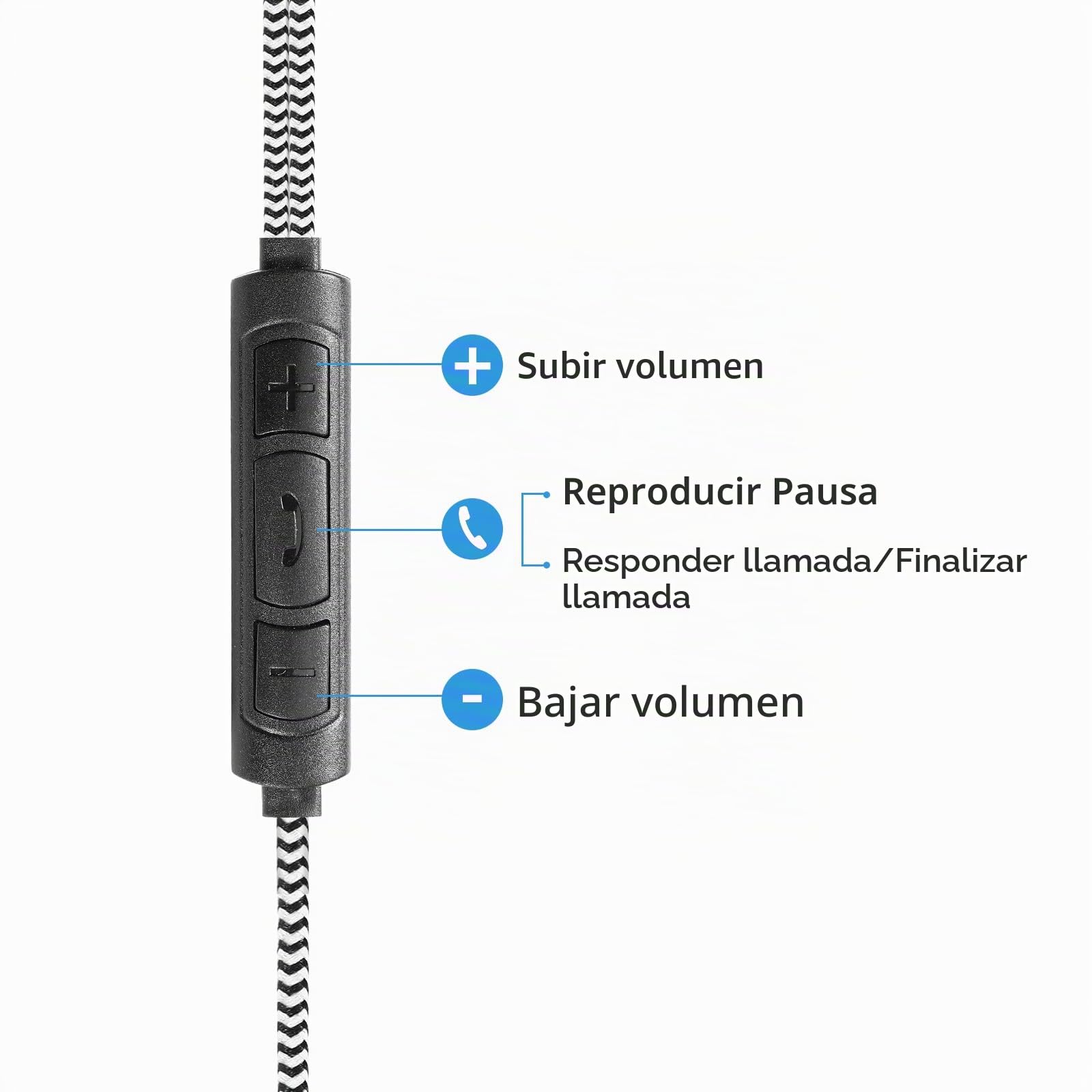 Sleep - Altavoces de almohada ultrafinos con micrófono, botón de control, interfaz de 3,5 mm | Reemplazo de auriculares para diadema