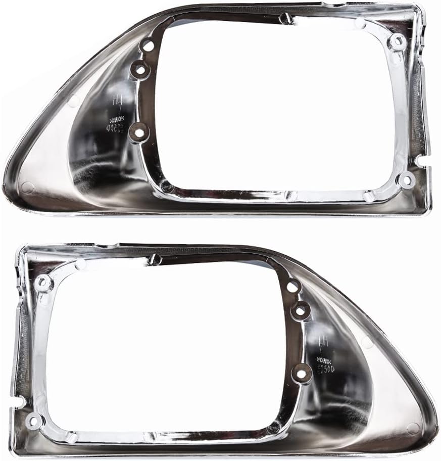 High Soar Chrome Headlight Bezel for International 9200, Head Light Bezel Pair for International 9200 9400 5900, Driver & Passenger Side