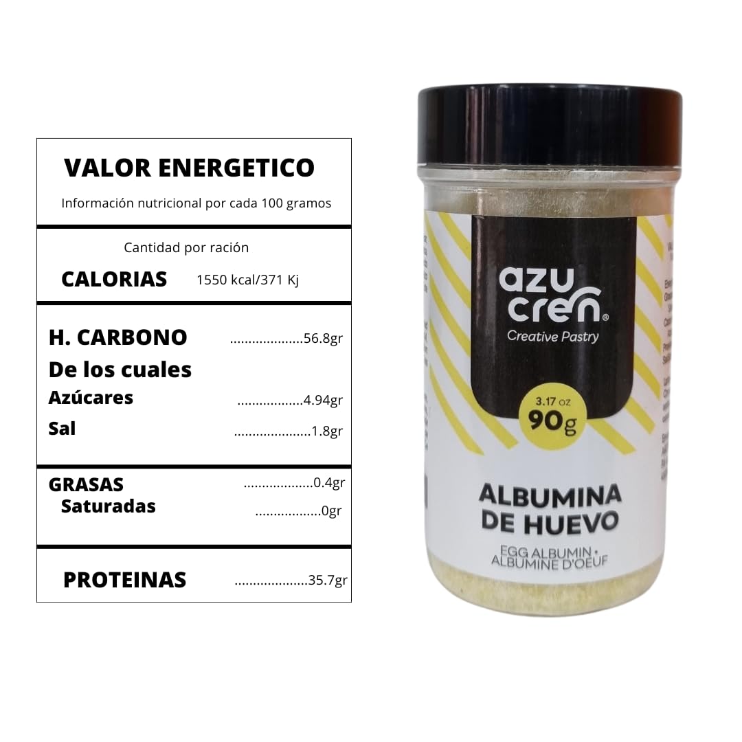 Albumina de Huevo en Polvo Pasteurizado 90 Gramos Reposteria