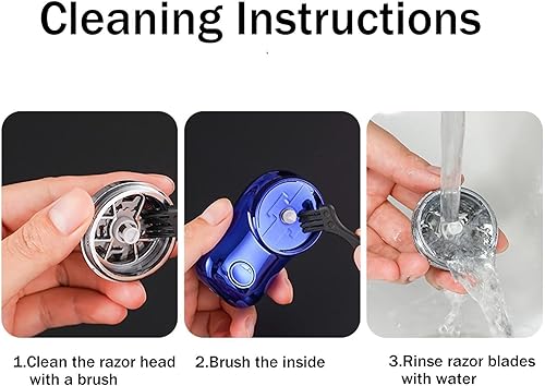 Miniatura 4 de Mini afeitadora eléctrica, portátil y potente maquinilla de afeitar para hombres y mujeres, recargable por USB C, pantalla de alimentación de