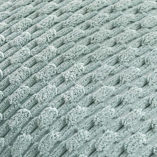 Set of 4 Aqua Decorative Throw Pillow Covers 20x20 Inch Corduroy Pillow Covers for Bed Couch Sofa Living Room Soft Square Cushion Cases