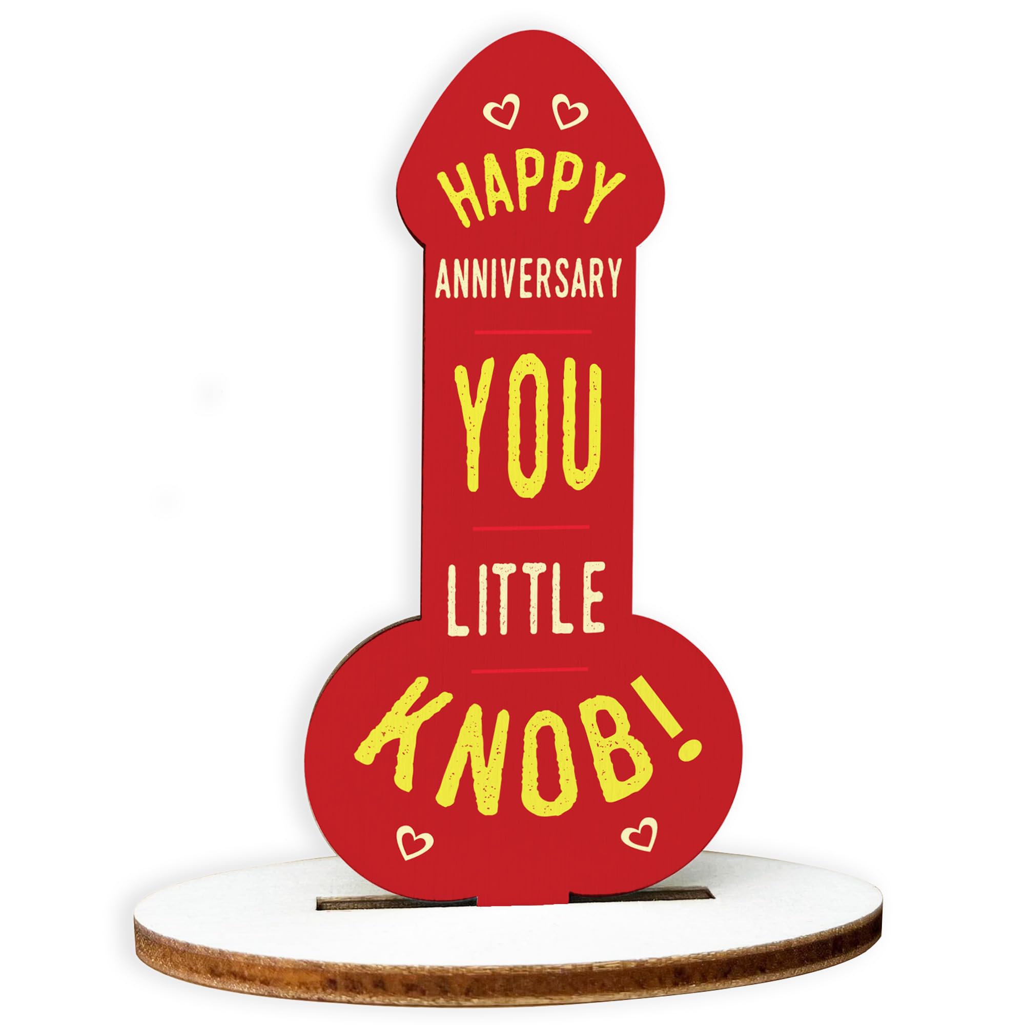 Red Ocean Rude Anniversary Present Gifts For Him Wooden Plaque Gift For Boyfriend Husband Funny
