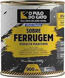 Tinta Esmalte Sobre Ferrugem - 900ml Pulo do Gato (Preto)