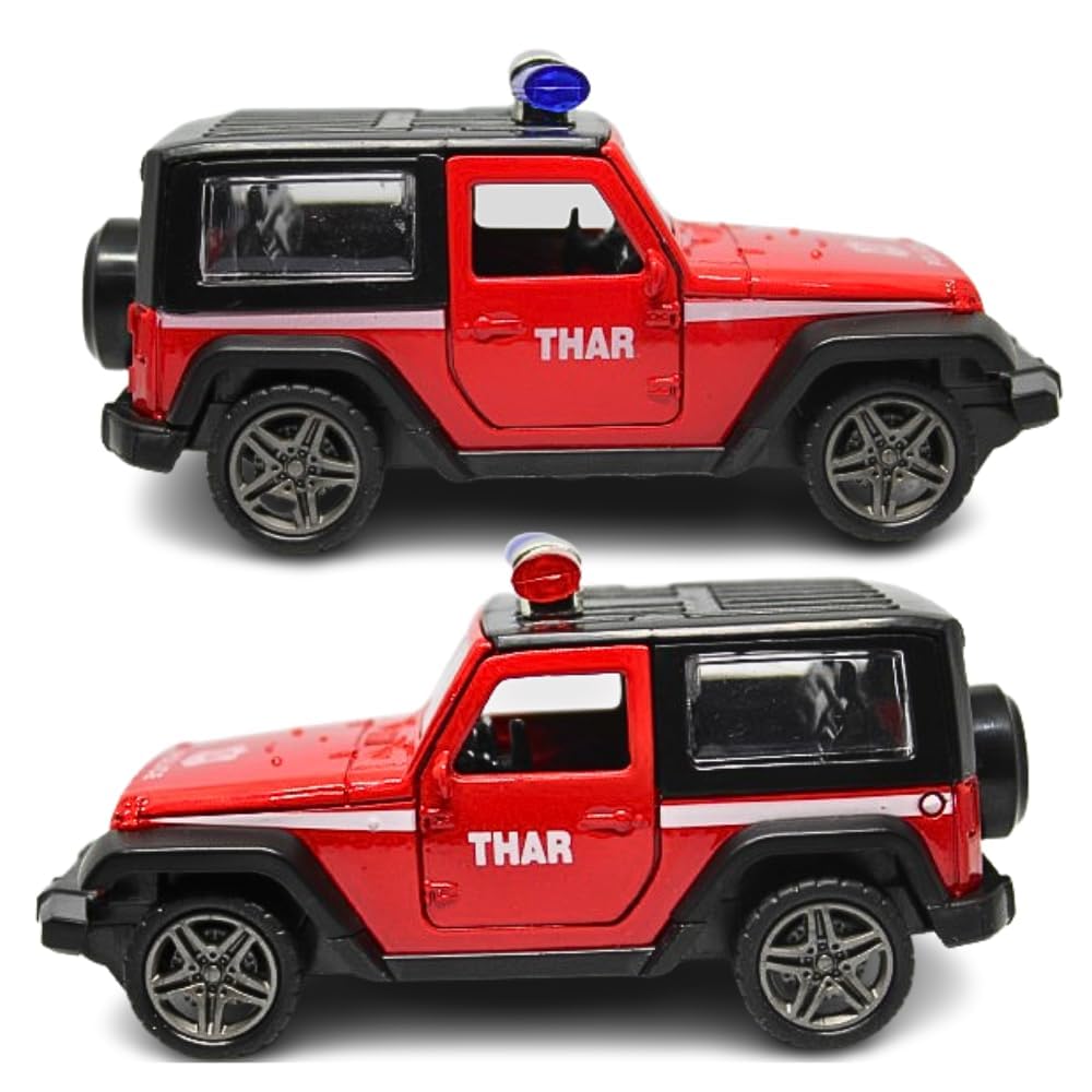 Cube Play Thar II Police Thar Toy Car II Jeep Toy Car II Red Colour II 1:43 Scale Size II Metal Body II Pullback Technology II for Girls & Boys Pack of 1 (B0D9FGYLHM) Amazon Price History, Amazon Price Tracker