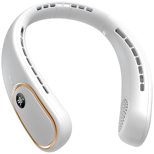 SHEWIND Portable Neck Fan White 5000mAh 4 Speeds