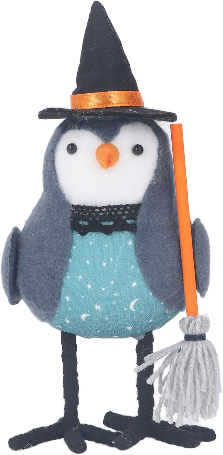 Featherly Friends Fabric Bird Ornament with Stable Base Cute Standing Figurine for Christmas,Window & Indoor Home Decor