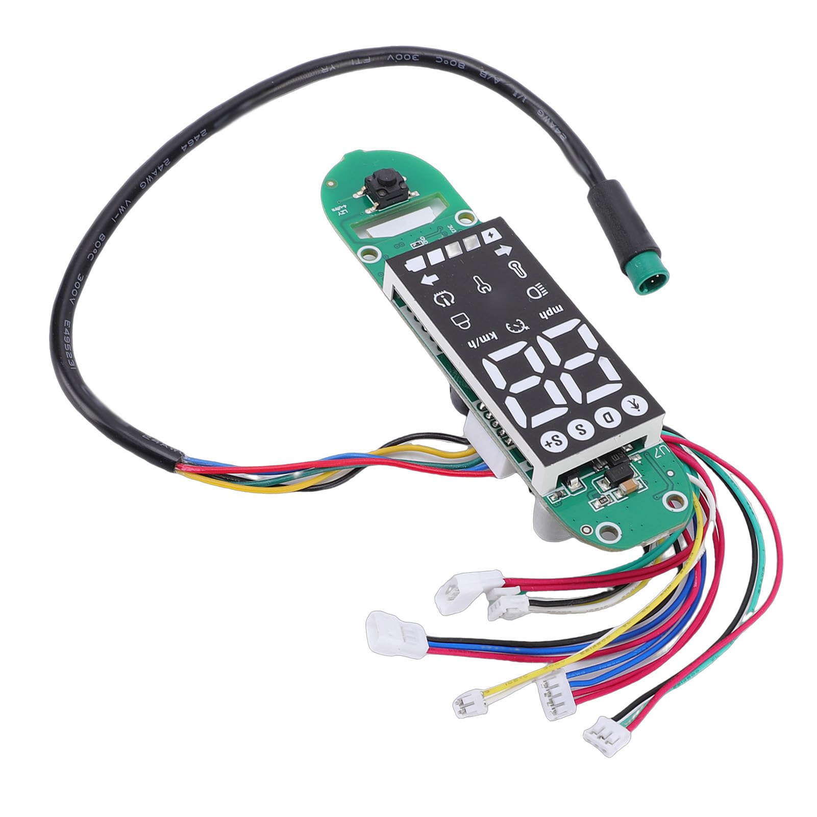 Dilwe Armaturenbrett-Ersatz für Mi 4 Ultra Electric Scooter, 6-Draht-PCB-Bluetooth-Leiterplatte mit Blinkerfunktion, Klares Echtzeit-Display