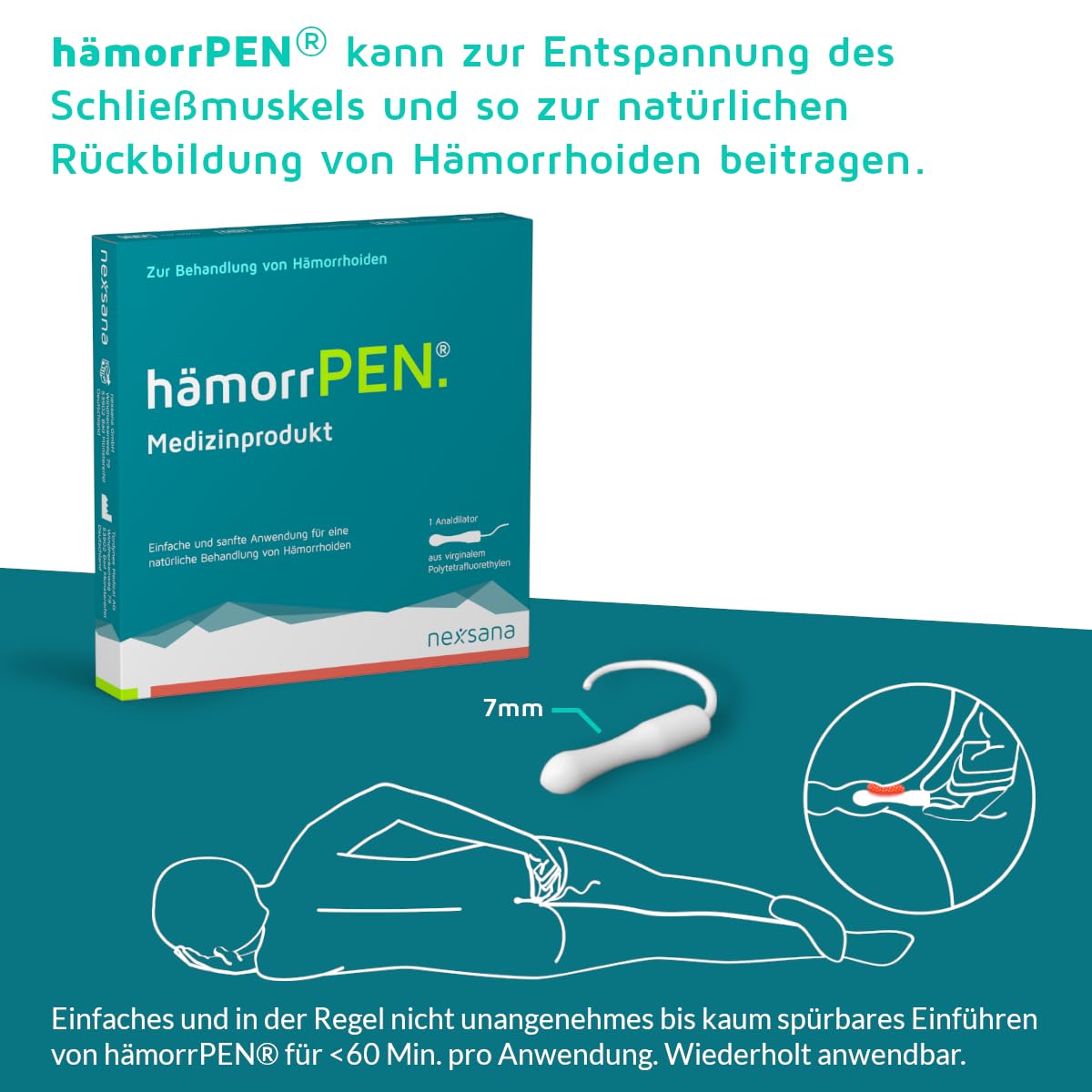 hämorrPEN Medizinprodukt - Hämorrhoiden Symptome behandeln, aber natürlich ursächlich - mit Salbe, Zäpfchen und Gel kombinierbar