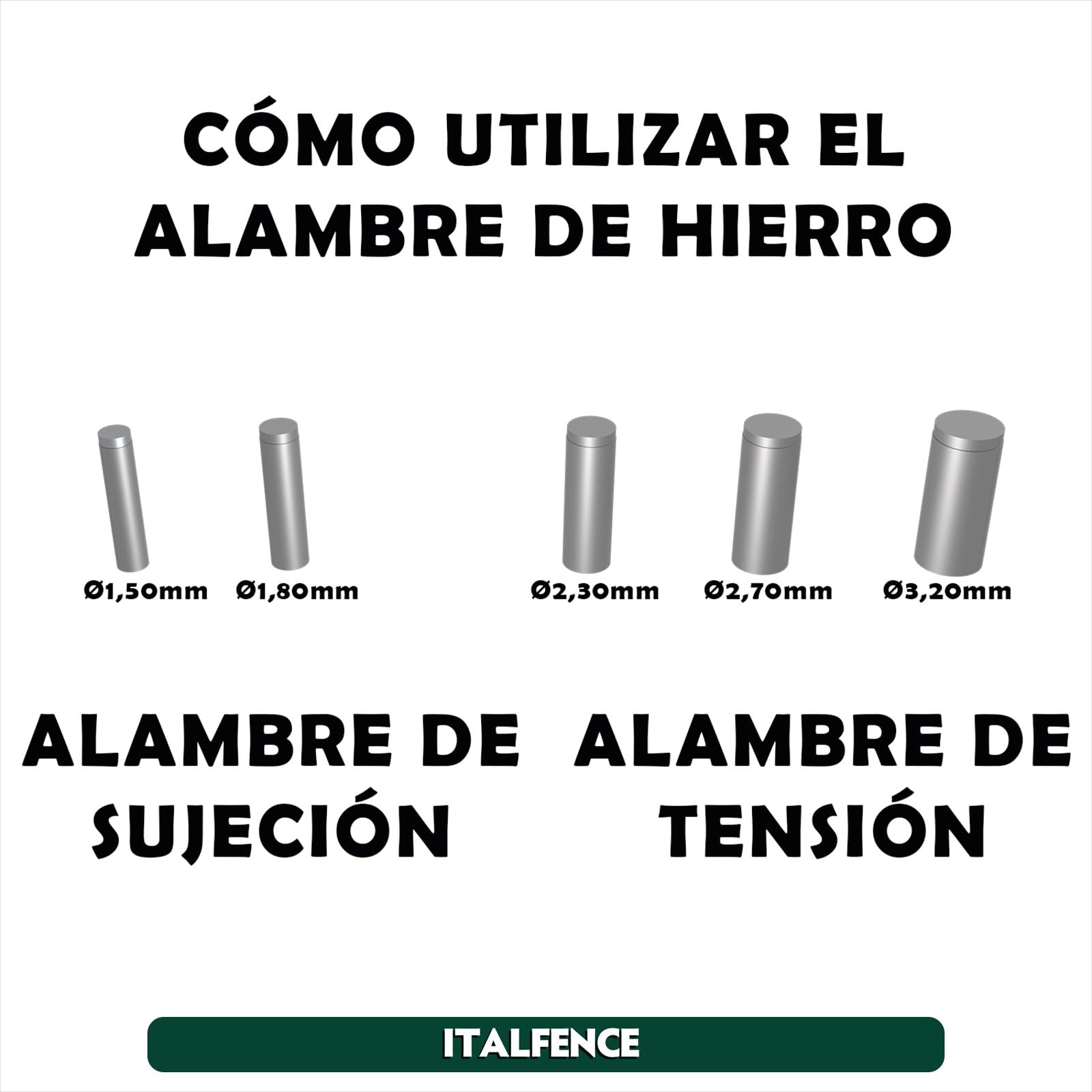 Alambre de hierro galvanizado, 100m [Ø2,30mm]