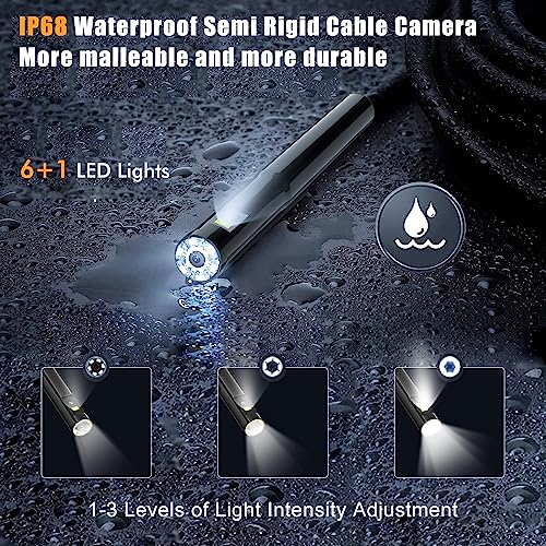 Dual Kameras Endoskopkamera 360° Drehbar, Hiacinto 5M Inspektionskamera Kanalkamera IP68...