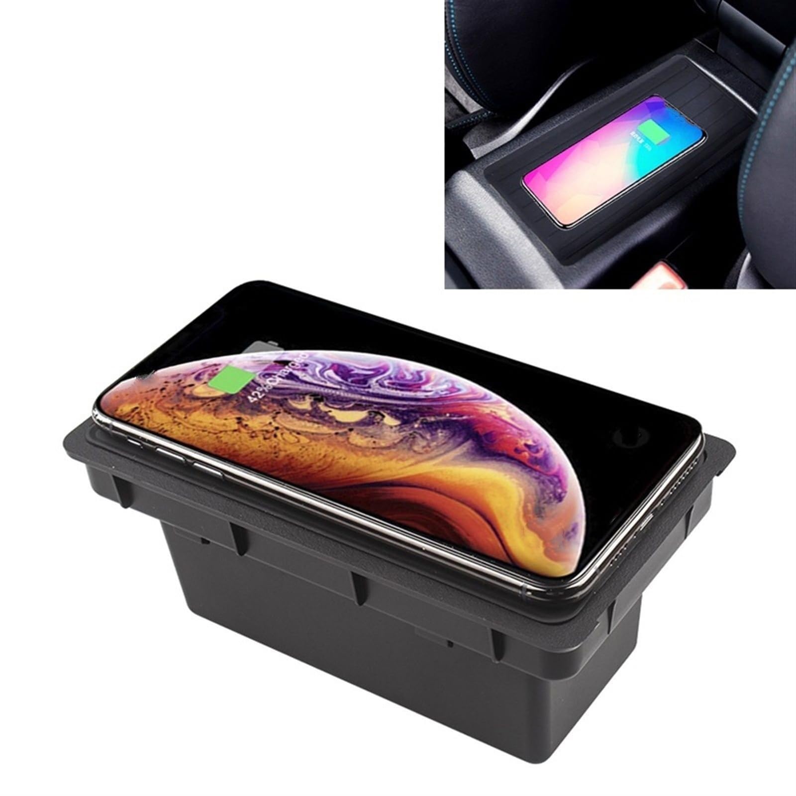 Ładowarka samochodowa Qi Standardowa bezprzewodowa ładowarka 10 W Android 7,5 W IOS Szybkie ładowanie, dla, Q2L 2017 2018 2019
