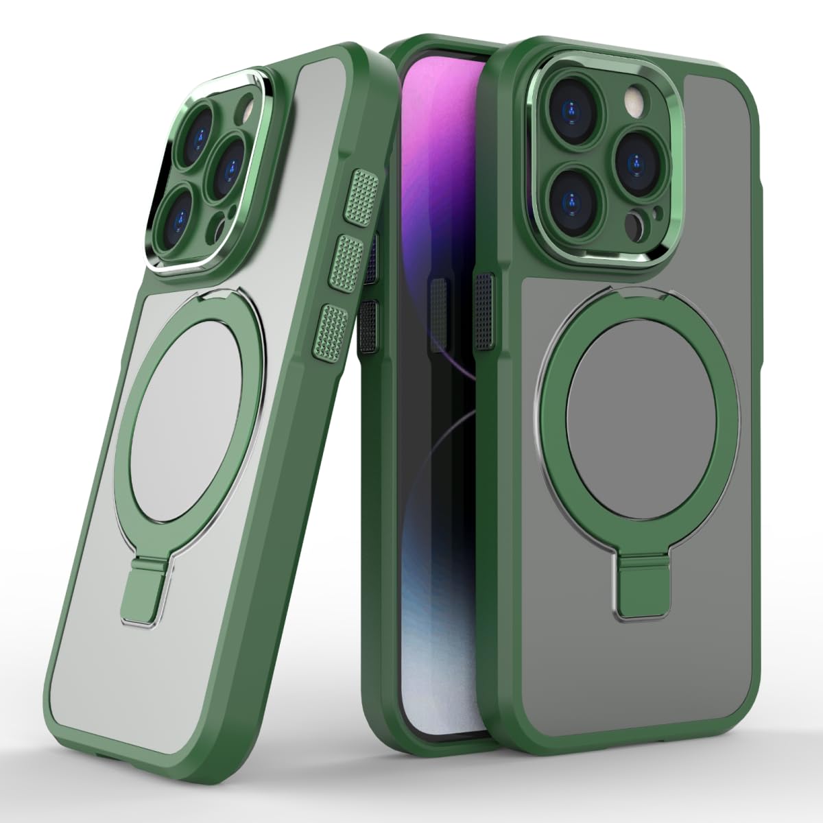 Amazon.co.jp: MagSafe対応 iPhone 15 Pro ケース 半透明 リング 