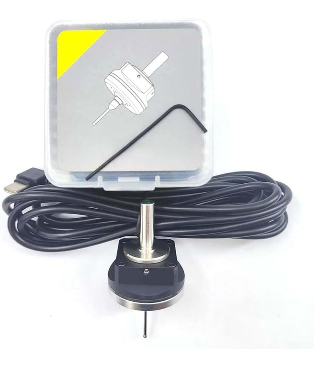 Ovhdriac Red/Black/White V6 Anti-Roll 3D Touch Probe, V6 Anti-Roll 3D Contact Probe, Suitable For Desktop Cnc Applications, Ensure Accurate Measurement (6 Mm No)