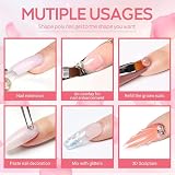 Modelones - Kit de polygel de uñas, cambia de color con la temperatura, extensión acrílica, con líquido de polygel, para técnico principiante, kit de francesita todo en uno, para Navidad y Año Nuevo