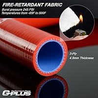 Vista 5 de PIT66 Kit de manguera de refrigerante para radiador de silicona compatible con Ford Mustang GT 05-10/SHELBY V8 MT rojo