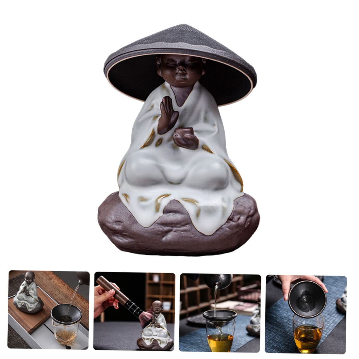 BESTOYARD Infusor de Té de Cerámica Diseño Clásico y Desmontable, Accesorio Multifuncional Adecuado para Ambientación de Mesa de Té el Hogar