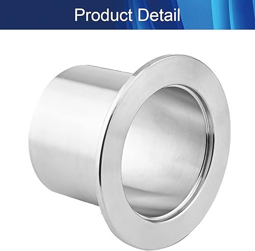 Miniatura 4 de Bettomshin Abrazadera de soldadura larga KF50 KF50 de 1.969 in1.97 pulgadas, acero inoxidable 304 conector de montaje sanitario OD x ID 2.126 in x