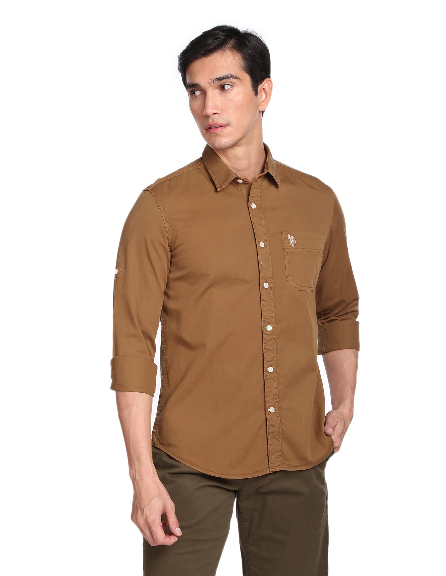 u.s. polo assn. Men's Solid Regular Fit Shirt-picture-44
