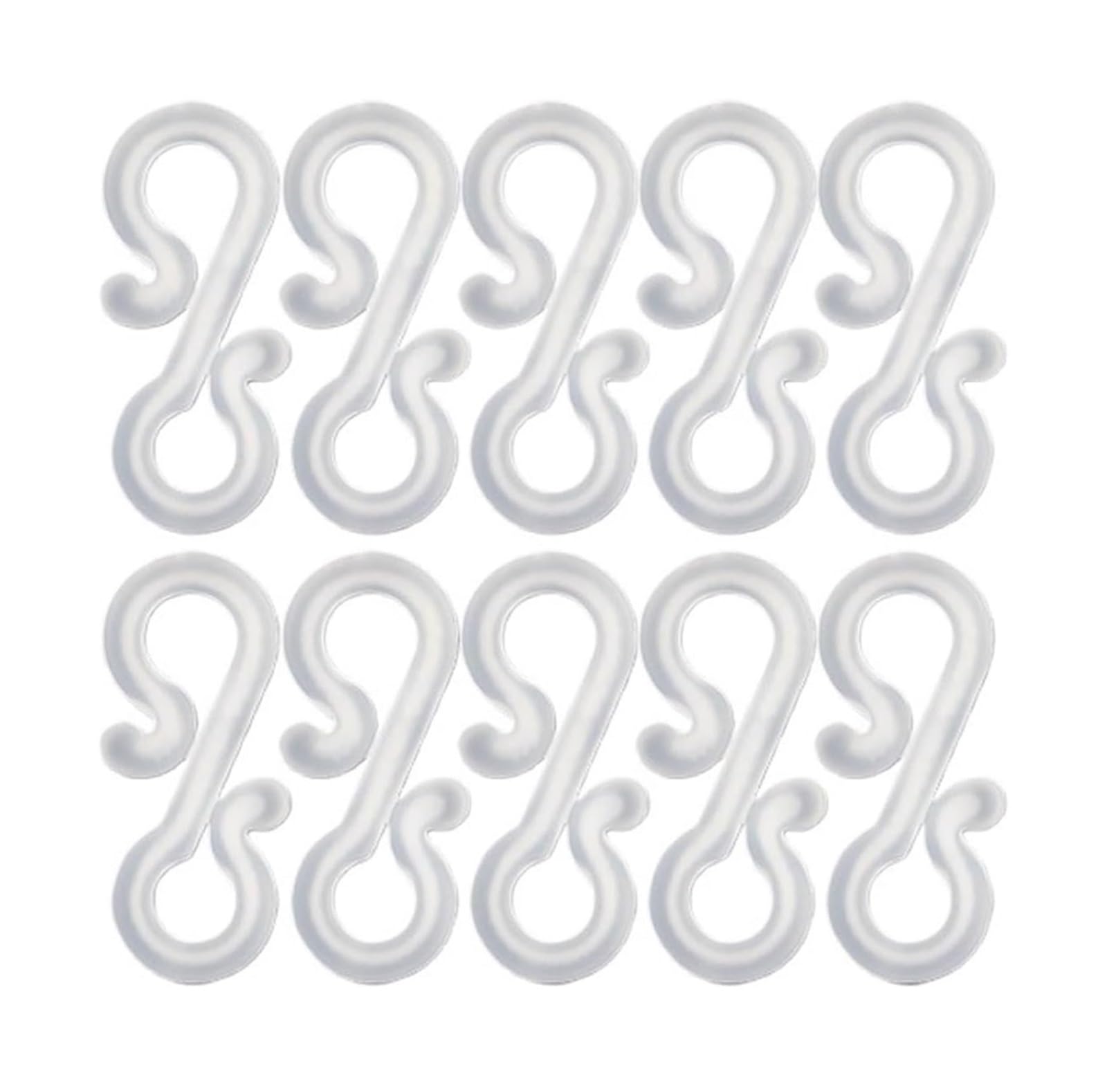 PALSINBY Gutter Hooks Shape, Outdoor Light Hook Plastic Gutter Clips Pack Of 10,30,50,100(100pc)