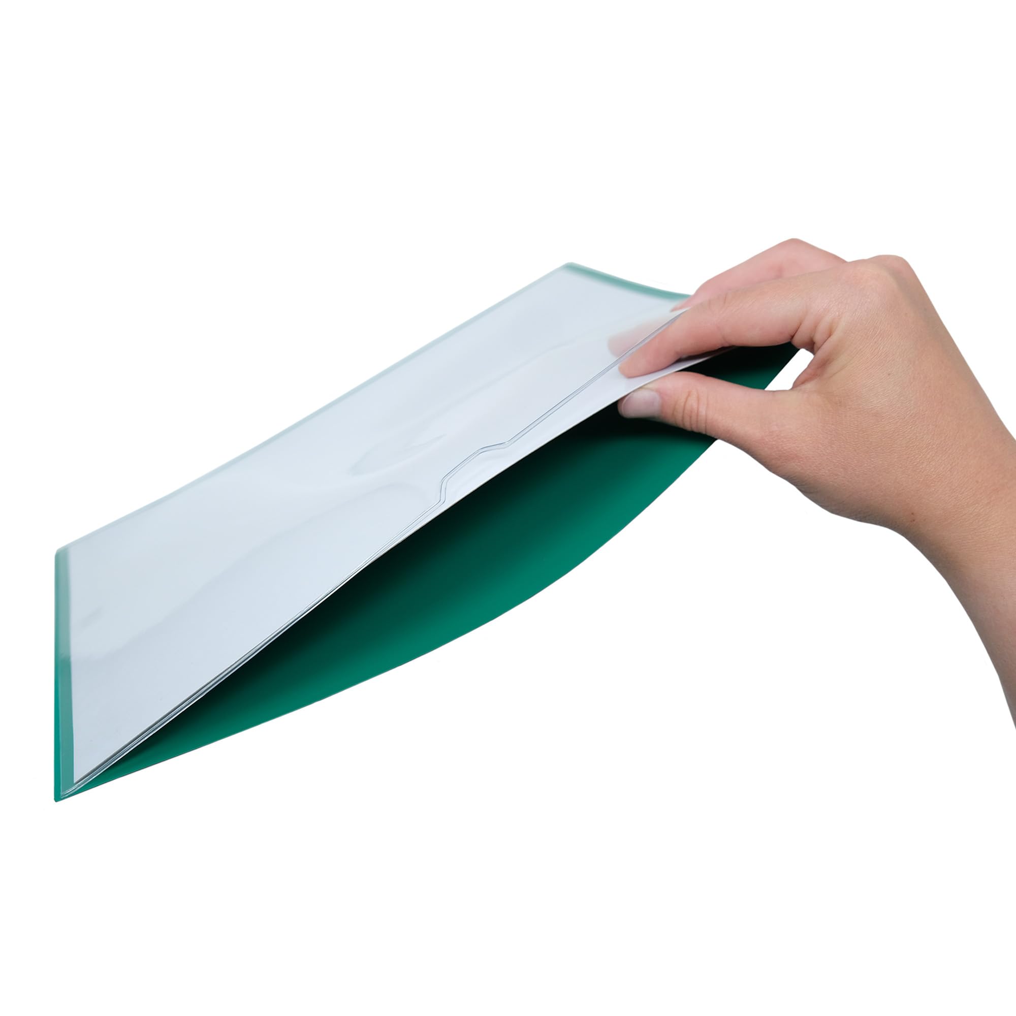 A3 Magnetic Pouch Trae Organización Y Eficiencia Al Lugar de Trabajo, Oficina, Aula, Sala de Reuniones, Sala de Espera O Sala de Juegos - Verde - Paquete de 10