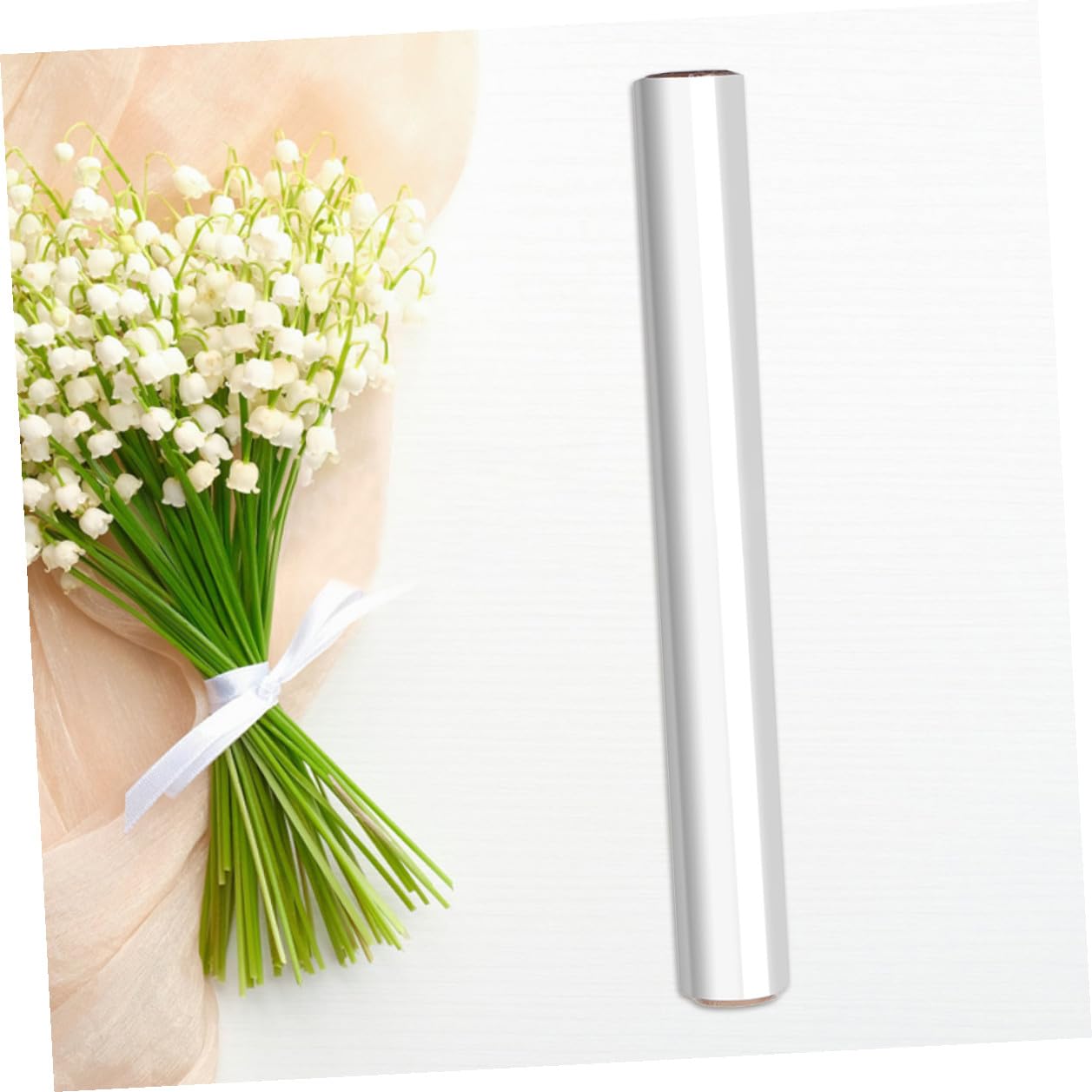 DECORNIJIA Klare Zellophanrolle 50cm X 50m Dicke Transparente Geschenkfolie für Blumenverpackung Blumenkörbe und Saisonale Feierlichkeiten