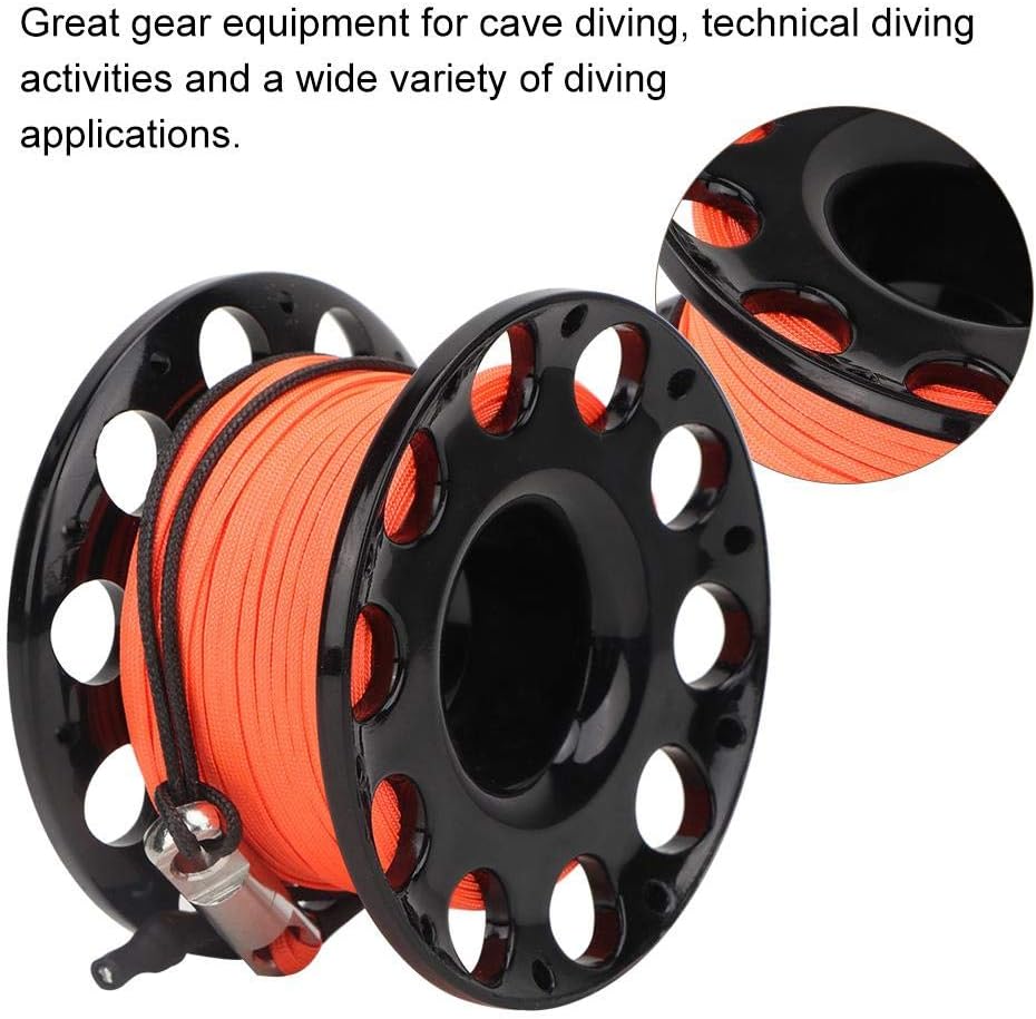 Handle Pulley Spool Reel 30m Plastic Spool Reel Plastic Diving Finger Spool Reel Diver Underwater Accessory Diving