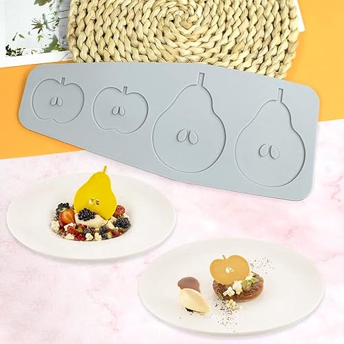 Miniatura 6 de Molde de silicona para encaje de flores, surtido de moldes texturizados para tartas, hueca 3D, fruta, manzana, pera, tapete de encaje para hornear,