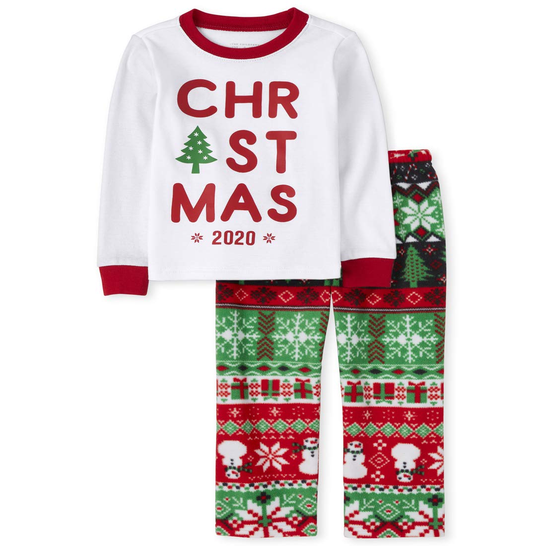 The Children's Place,Christmas Pajama Set,Ruby,18-24MONTH