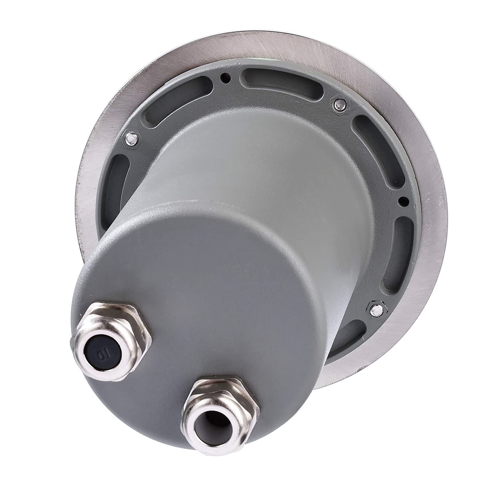 Planetitaly PAVO - Foco pivotable IP67 para indicar ejes orientable LED GU10, 8 W, empotrable, para suelo de hormigón, luz de jardín, entrada de salida en salida de 230 V (verde, redondo)