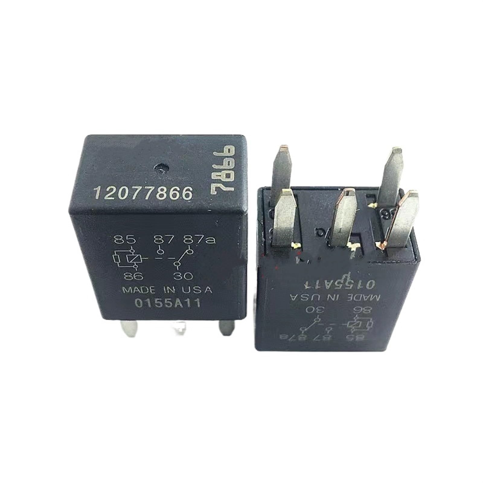 GVBAEPIEO 2PCS 5PCS 12077866 7866 auto Oil Pump Relay 5 pin(2PCS 12077866)