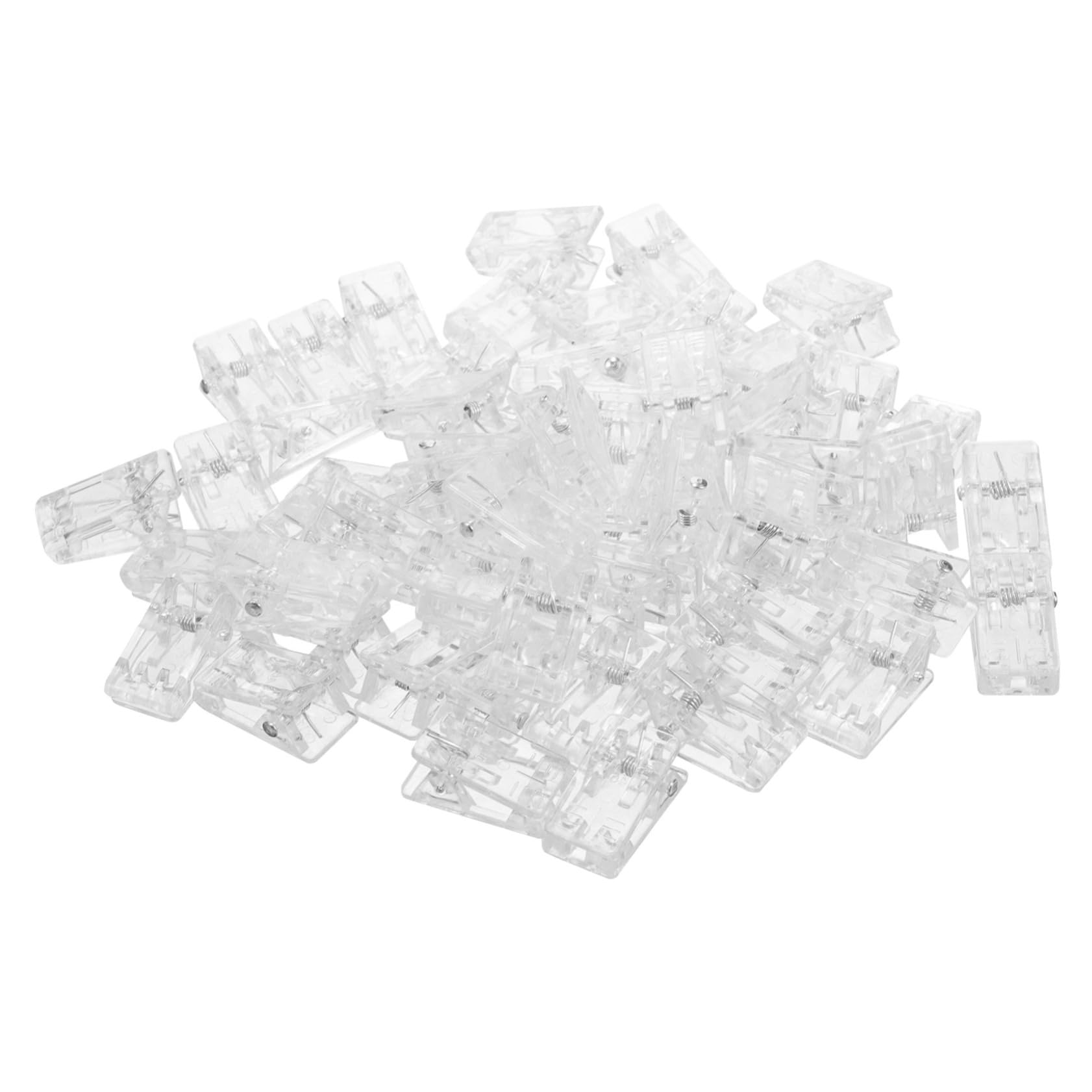 SHINEOFI 5 Sätze Transparenter Ausweishalter Zum Aufhängen Kleine Clips Größe Büroclips Mini Bastelclips Durchsichtige Mini Clips Namensschild Clip Wandclips 60 Stück * 5