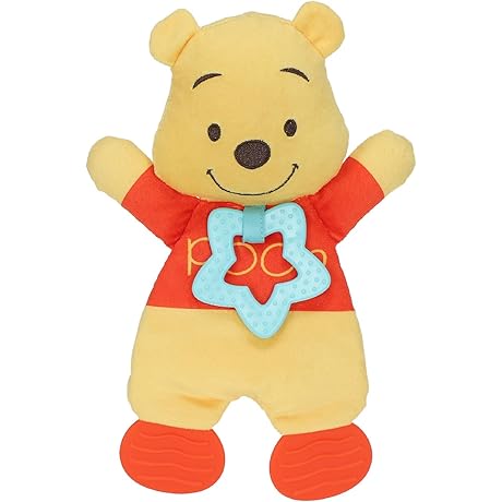 Winnie the Pooh Sensory Blanky with Crinkle and Teether Feet