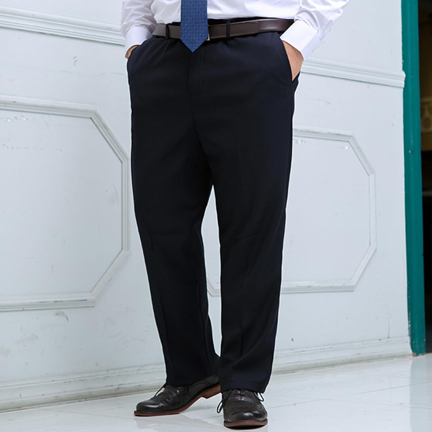 Männer Anzüge 3 Stück Große Größe Lose Version Smoking Jacken Zwei Knöpfe Brautkleid Business Blazer Weste Und Hose, Fette Herrenbekleidung, Navyblue, 56